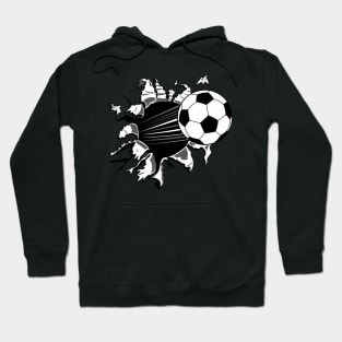 Soccer ball busting out Hoodie